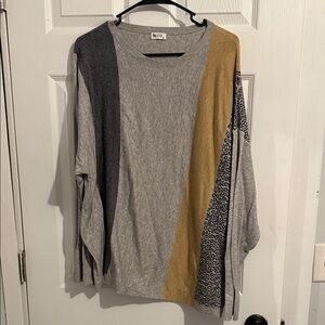 Stylish Gray and Gold Women's Sweater